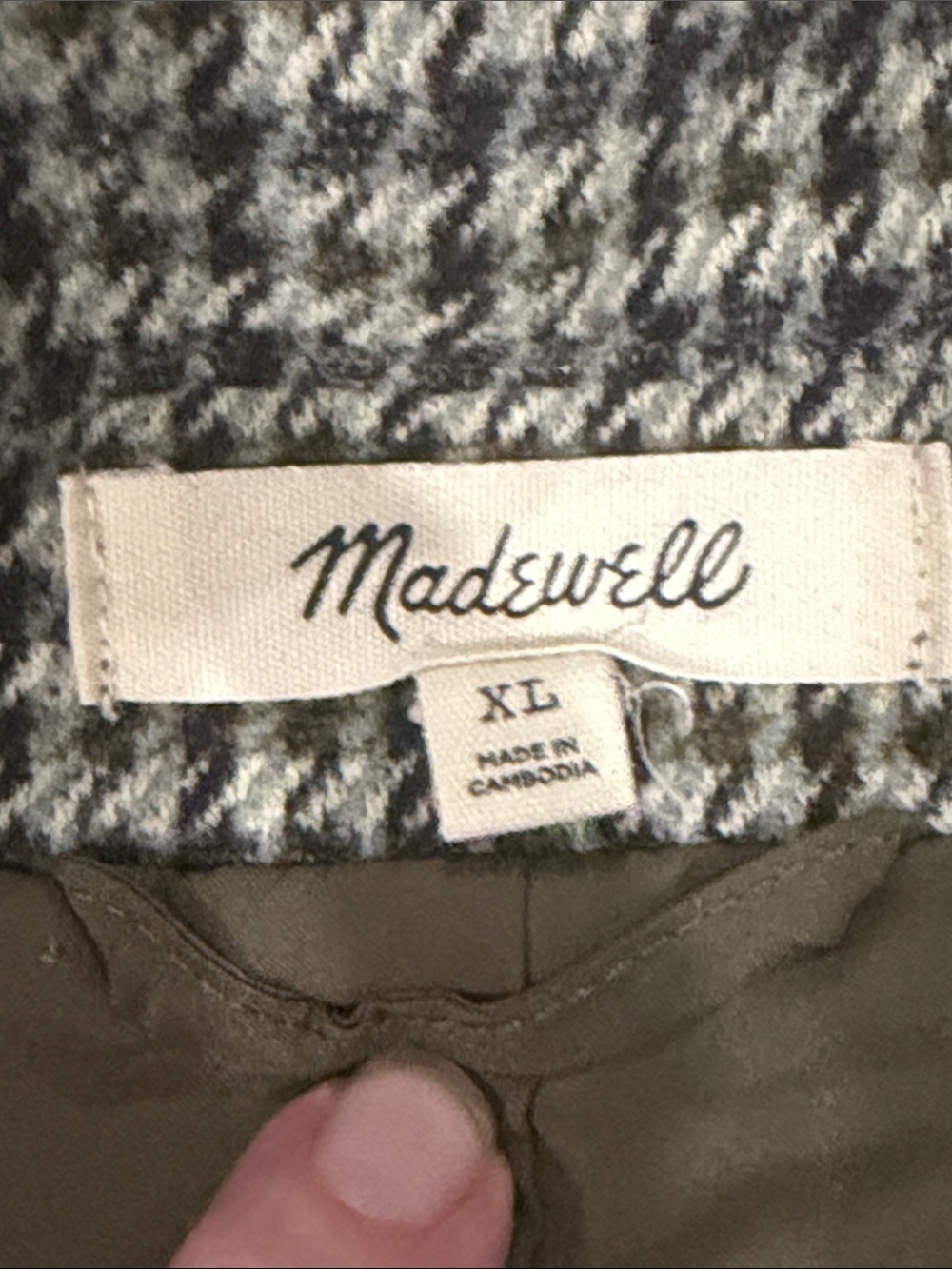 Madewell Oversized Knit Houndstooth Blazer Women’s XL Career Office Jacket - Picture 6 of 9